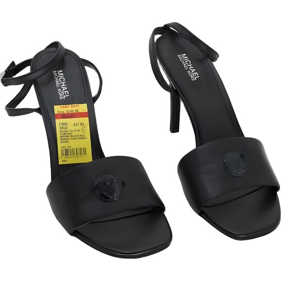 Michael Kors Black Strappy Heel Sandals for Women Dressy Open Toe US 8M - Picture 1 of 6